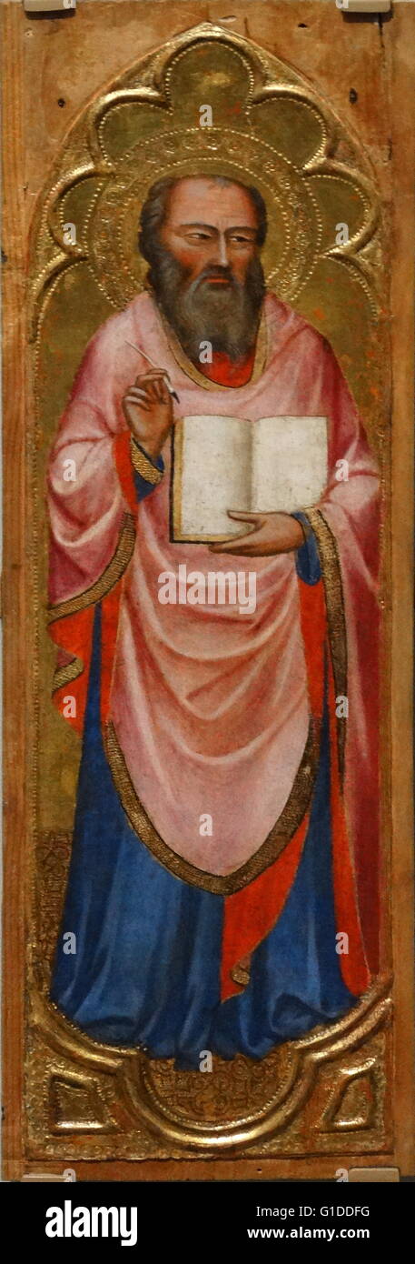 Porträt des Heiligen Johannes der Evangelist von Jacopo di Cione (1325-1390) ein italienischer Maler. Vom 14. Jahrhundert Stockfoto