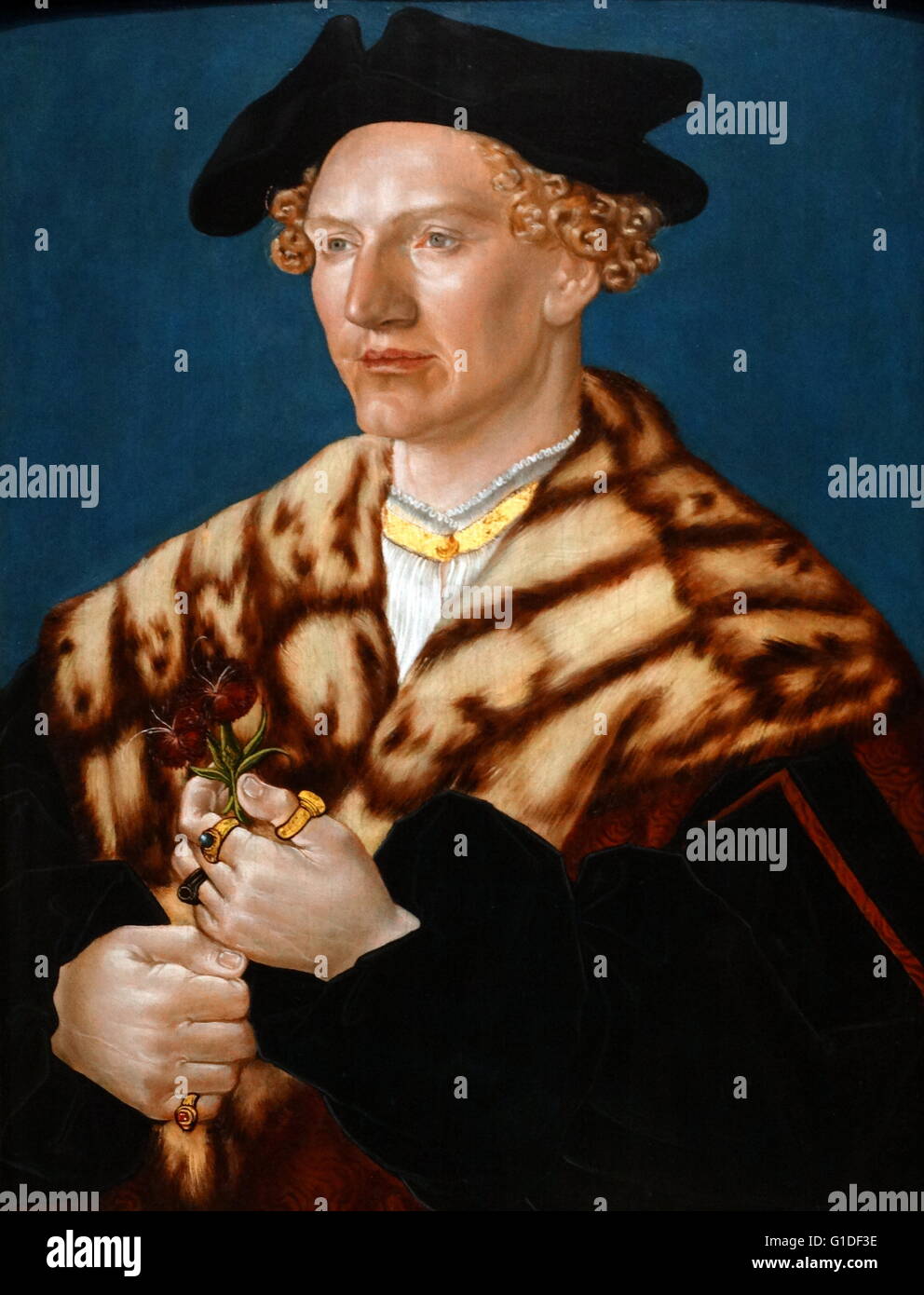 Porträt eines Mannes von einem unbekannten Süden deutscher Künstler. Datiert aus dem 16. Jahrhundert Stockfoto
