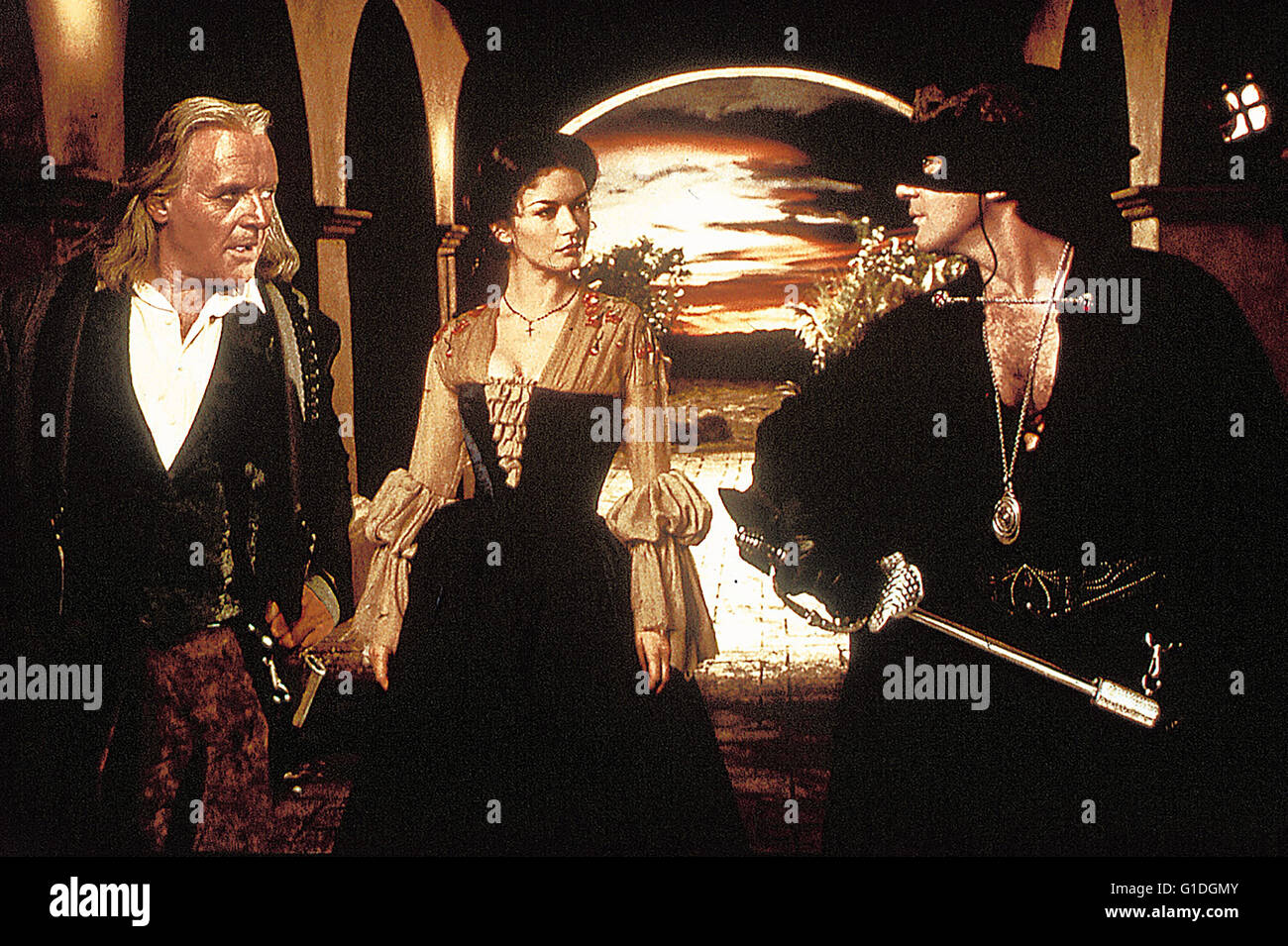 Maske des Zorro, sterben / Anthony Hopkins / Catherine Zeta-Jones / Antonio Banderas, Stockfoto