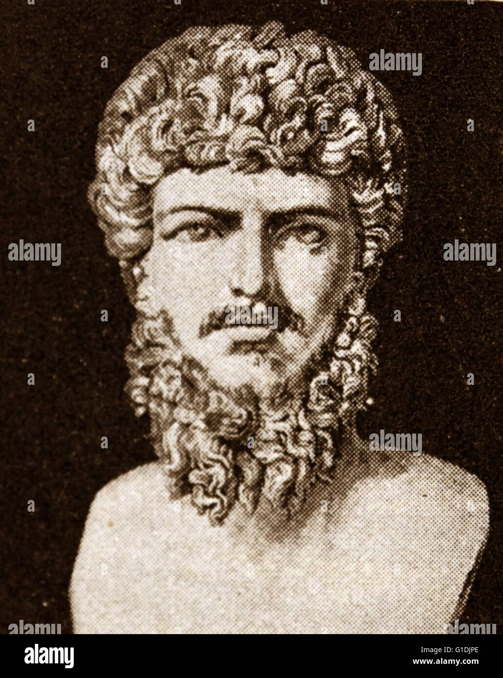 Büste des römischen Kaisers Lucius Verus (130-169). Geboren Lucius Ceionius Commodus Stockfoto