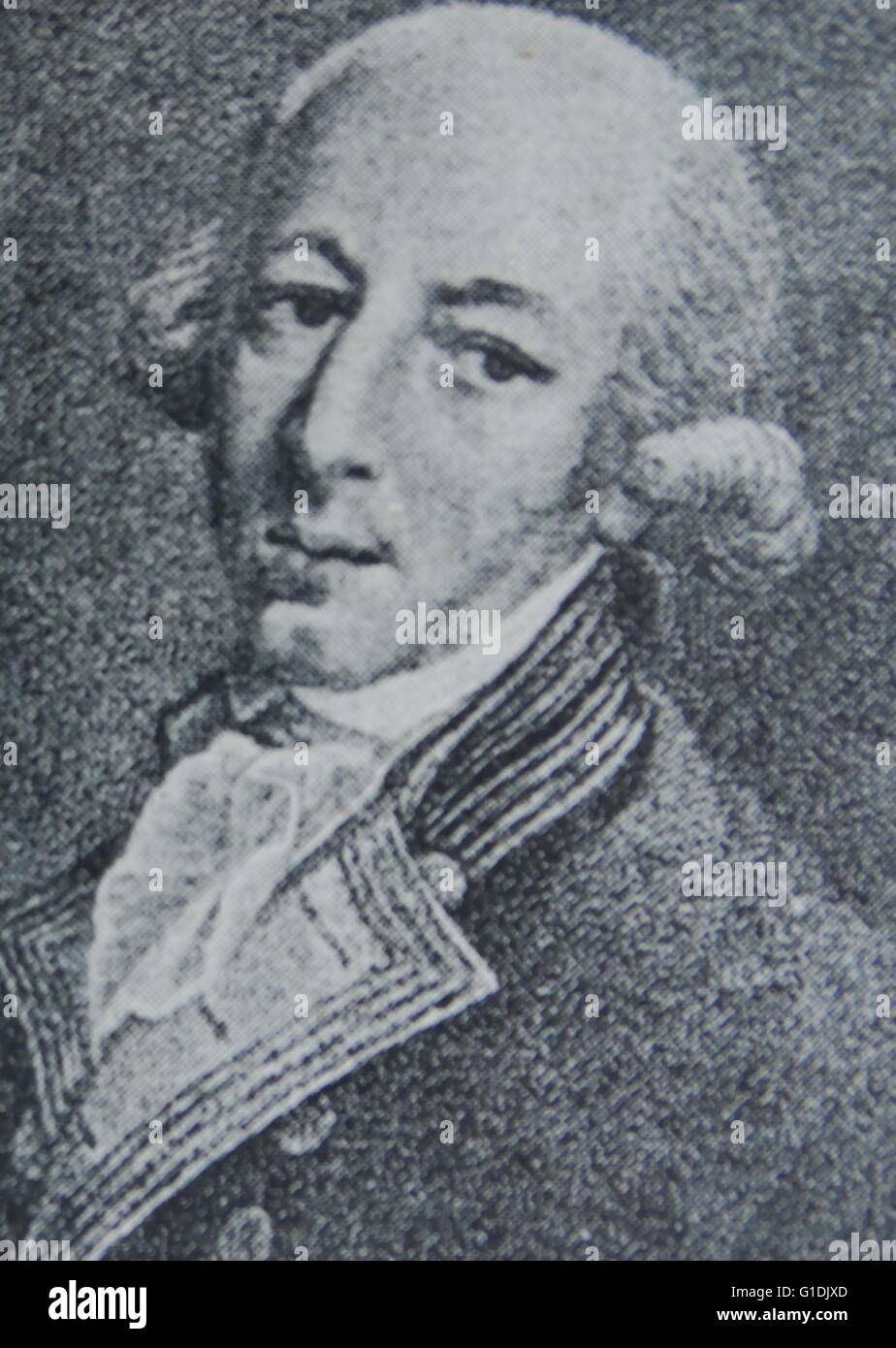 Arthur Phillip 1738-1814, der erste Gouverneur von New South Wales. Die britische Strafkolonie wurde die Stadt Od Sydney, Australien gegründet. Datierte 1804 Stockfoto