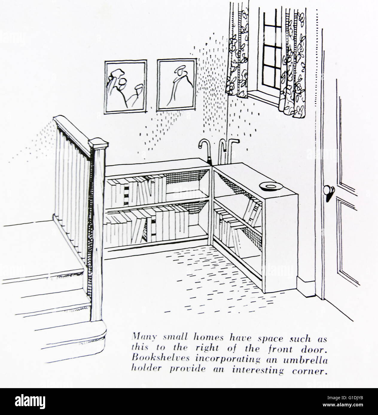 Modernes Design für ein Schlafzimmer; Britische 1948 Stockfoto