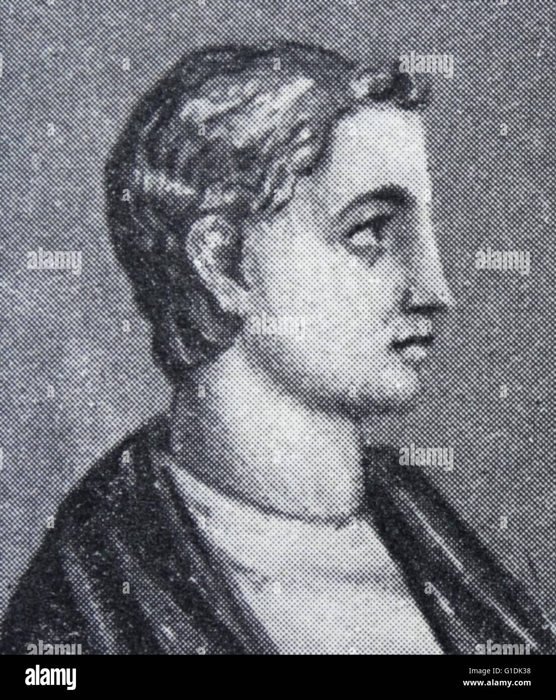Porträt einer jungen Quintus Cocles Flaccus (65-8 v. Chr.) die führenden römischen Lyriker während der Zeit des Augustus. Stockfoto