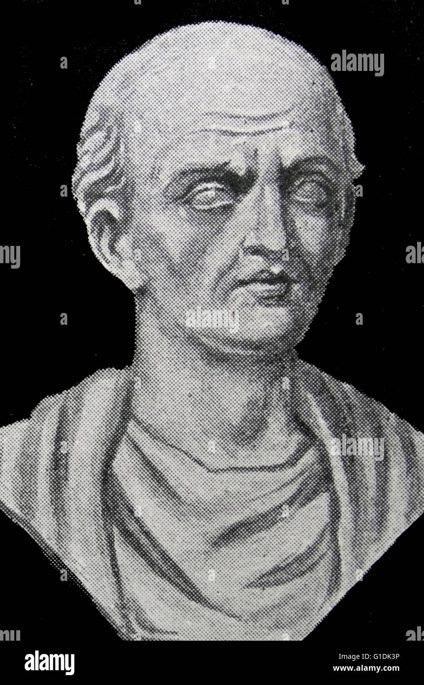 Büste von Gaius Cassius Longinus, römischer Senator, einem führenden Anstifter des Plots, Julius Caesar zu töten, und der Schwager von Marcus Junius Brutus. Stockfoto