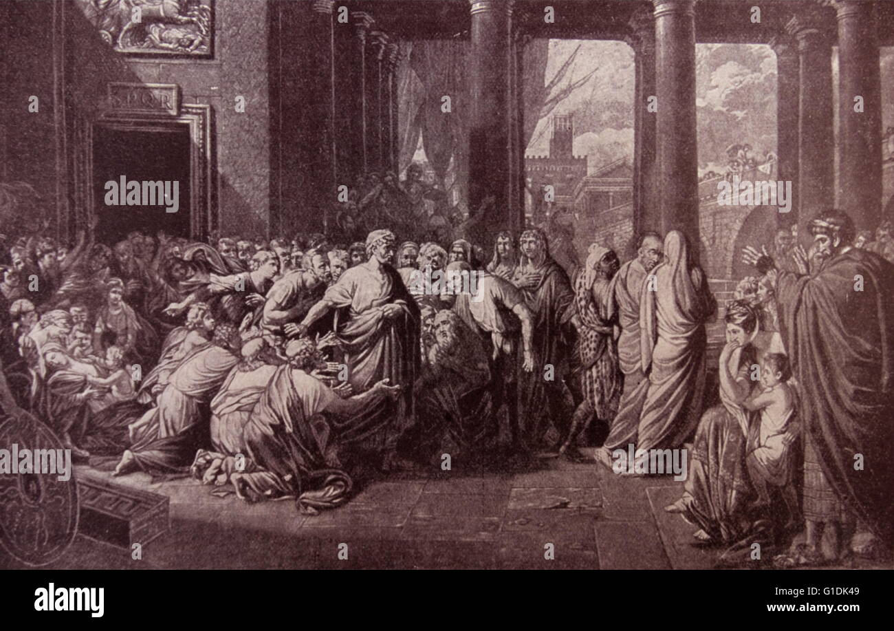 Malerei, Darstellung einer Szenenverlaufs aus dem ersten Punischen Krieg (264 bis 241 v. Chr.) war der erste der drei Kriege, die zwischen antiken Karthago und die römische Republik. Stockfoto