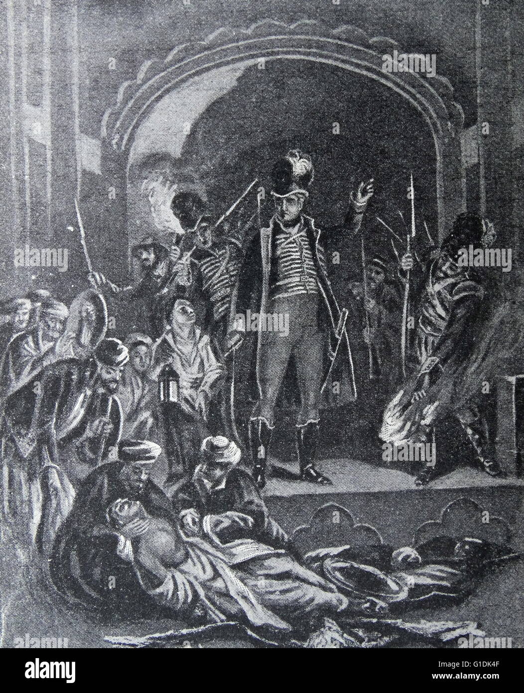 Gemälde, Sir David Baird, 1. Baronet, entdecken Sie den Körper des Tipu Sultans Stockfoto