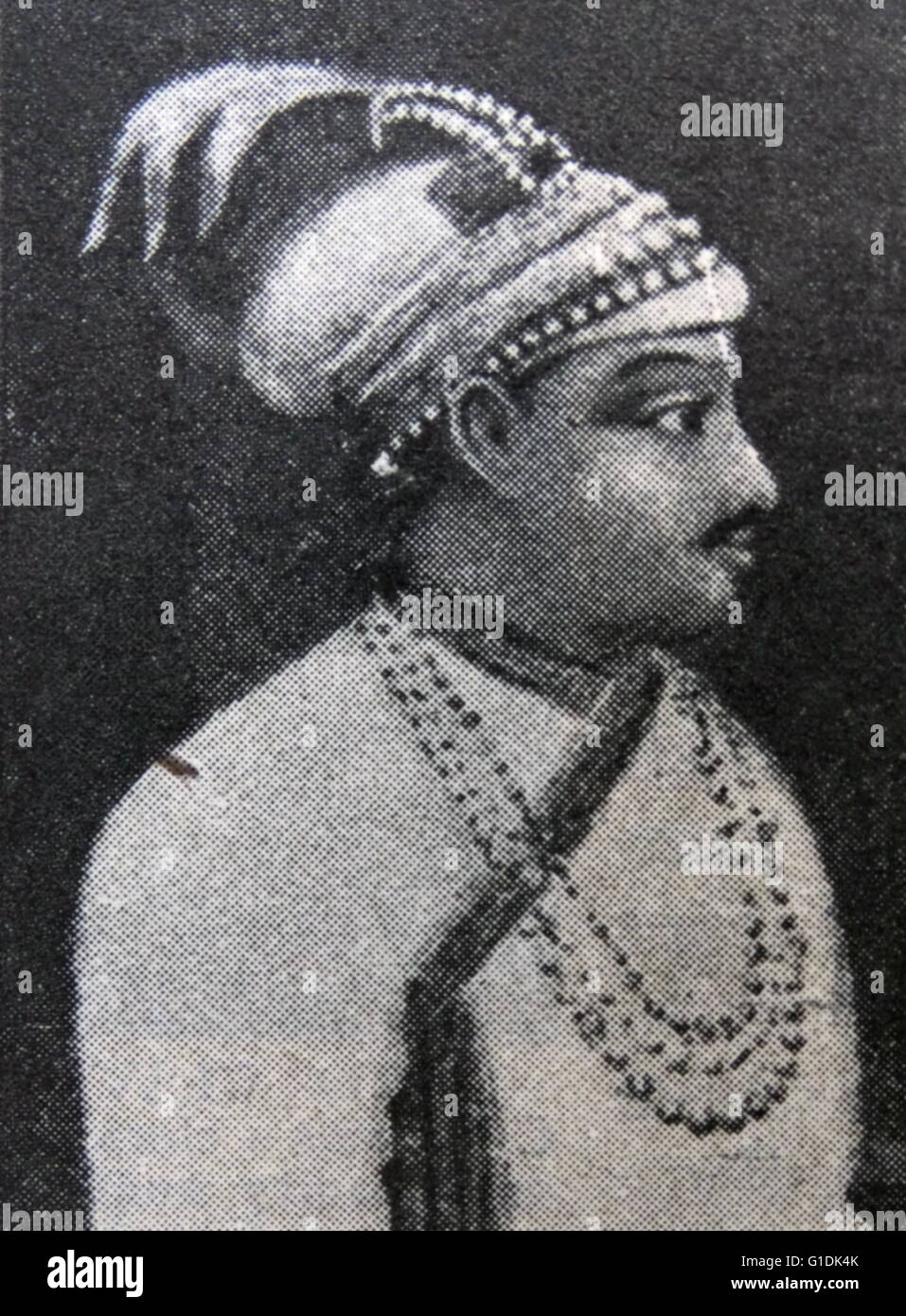 Porträt von Siraj Ud-Daulah (1733-1757) die letzte unabhängige Nawab von Bengal. Er war arabische durch ethnische Abstammung. Vom 18. Jahrhundert Stockfoto