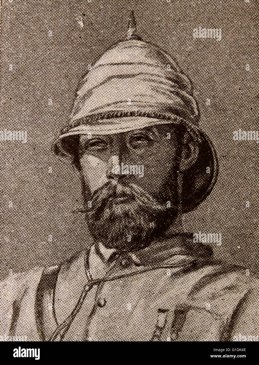 Porträt von Sir Pierre Louis Napoleon betteln (1841-1879) britischer militärischer Verwalter. Vom 19. Jahrhundert Stockfoto