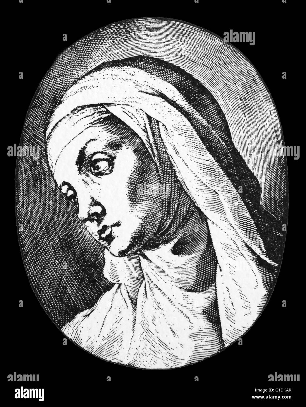 Catherine Vannini, ein Ketzer von Siena, Italien Stockfoto