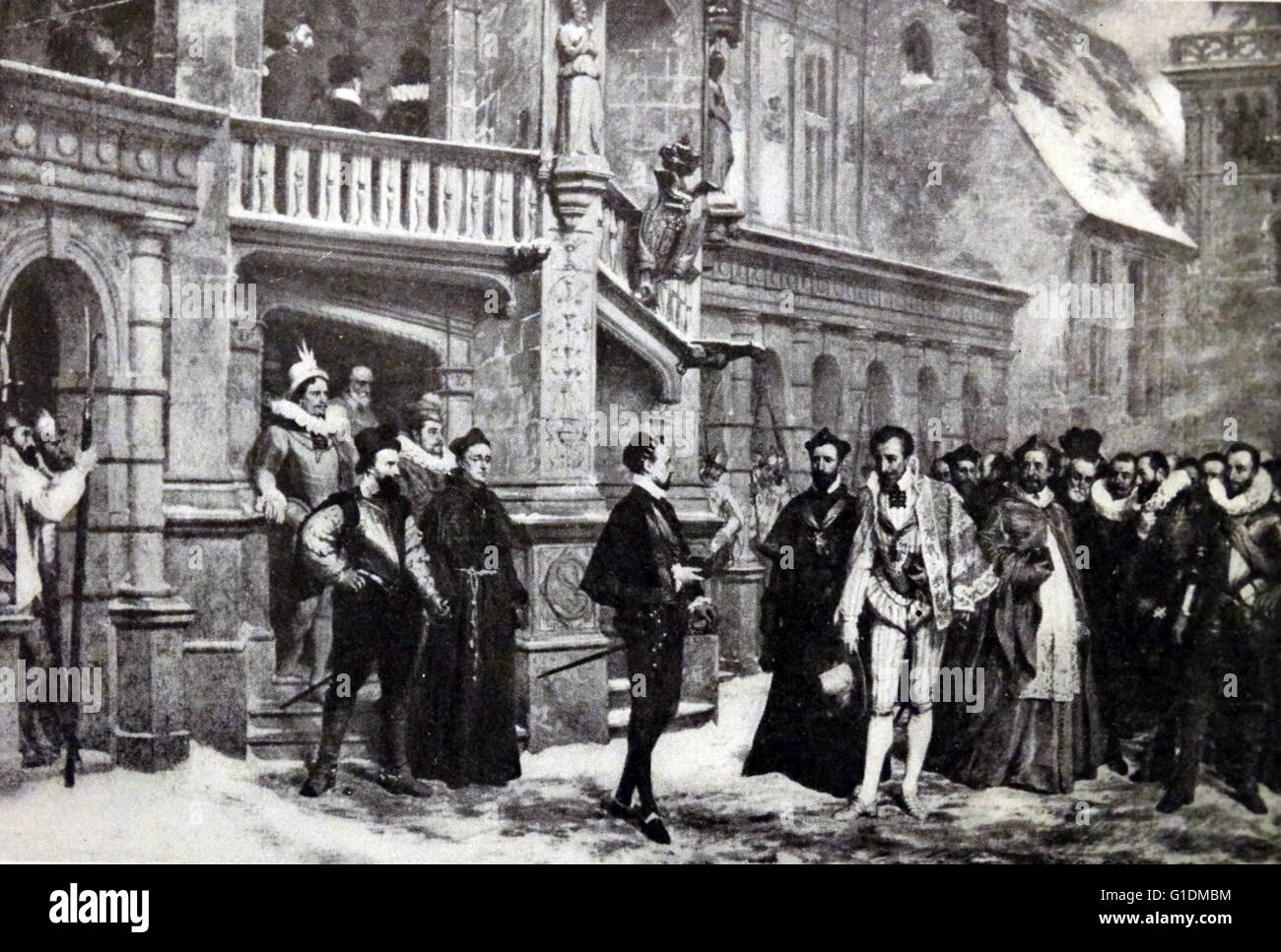 Druck der "Étienne Marcel" von Lucien Stephen Mélingue (1841-1889) Geschichte Maler französischen Zugehörigkeit zu der Bewegung akademischen. Vom 19. Jahrhundert Stockfoto