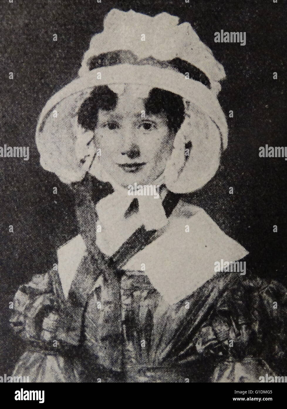 Porträt von Brigitte Søbøtker Hohlenberg von Christian Albrecht Jensen (1792-1870) dänische Porträtmaler tätig war. Vom 19. Jahrhundert Stockfoto