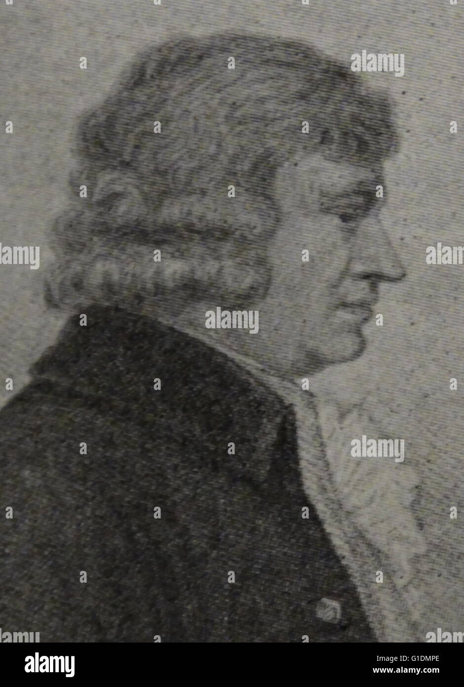 Porträt von Edmund Burke (1729-1797) ein irischer Staatsmann, Autor, Redner, Politikwissenschaftler und Philosoph. Vom 18. Jahrhundert Stockfoto