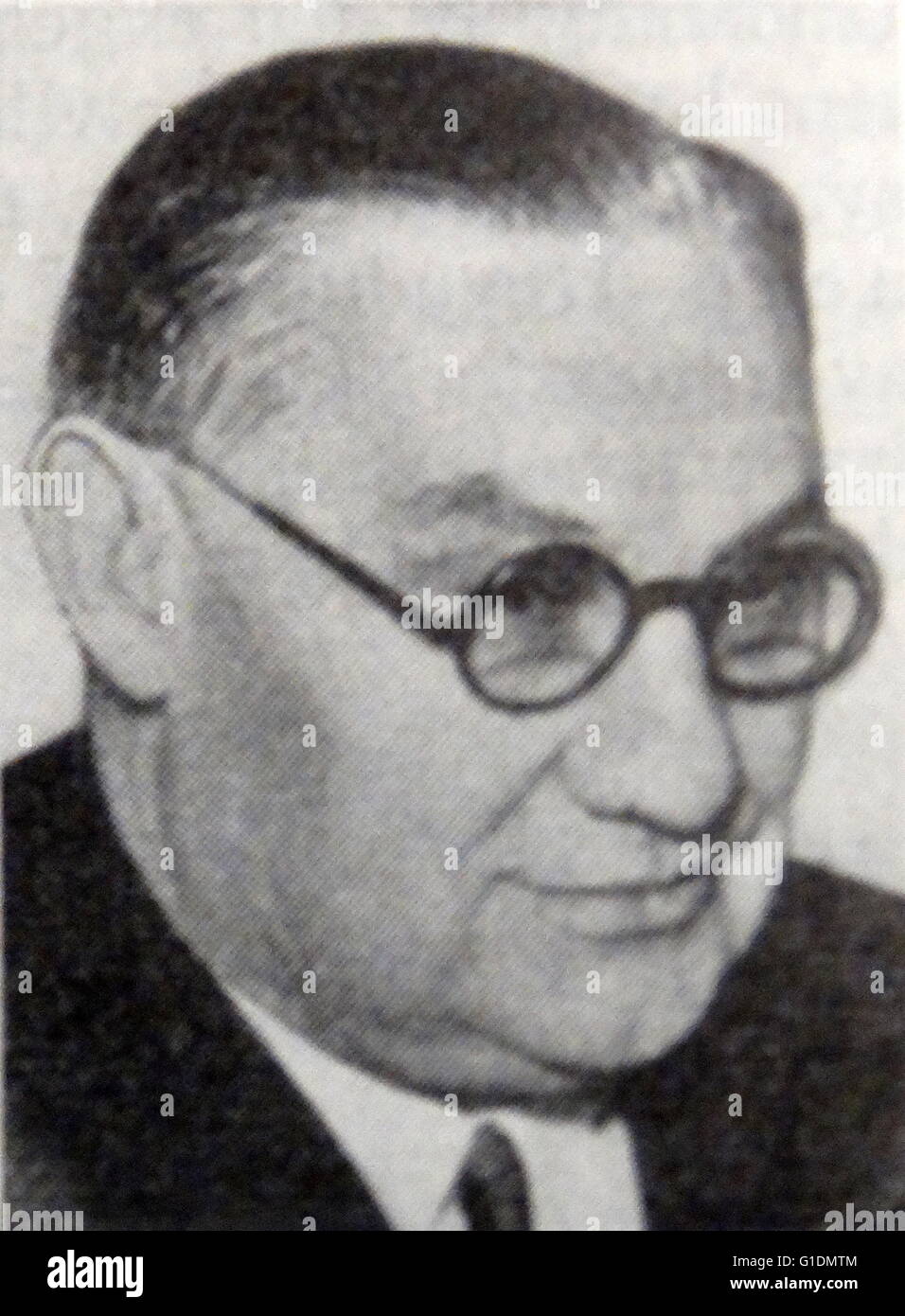 Porträt von Ernest Bevin (1881-1951), britischer Staatsmann, Gewerkschaftsführer und Labour-Politikerin. Vom 20. Jahrhundert Stockfoto