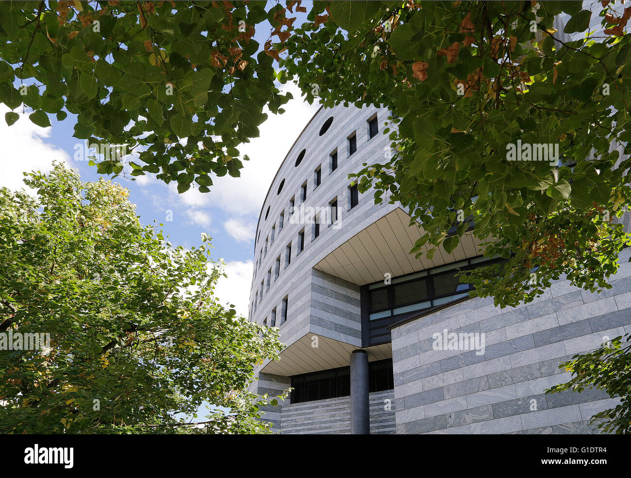 Mario Botta - Bank für internationalen Zahlungsausgleich - Architekturgebäude in Basel, Schweiz Stockfoto