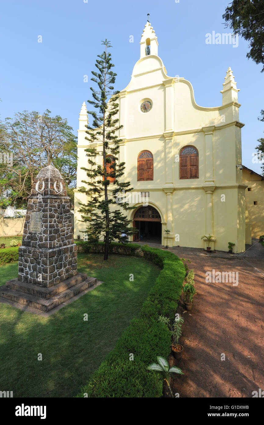 St. Francis Church ist die älteste auf Indien gebaut und befindet sich in Fort Cochin Stockfoto