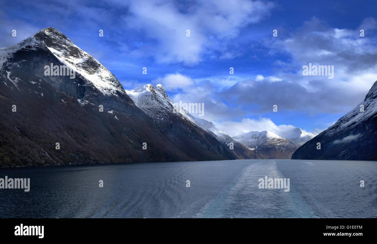 Die Fjorde von Norwegen Kreuzfahrt Stockfoto