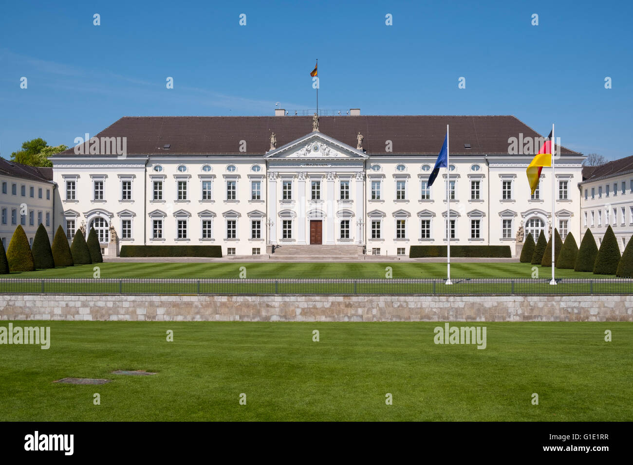 Das Bellevue Palace Heimat des Bundespräsidenten in Berlin Deutschland. Stockfoto