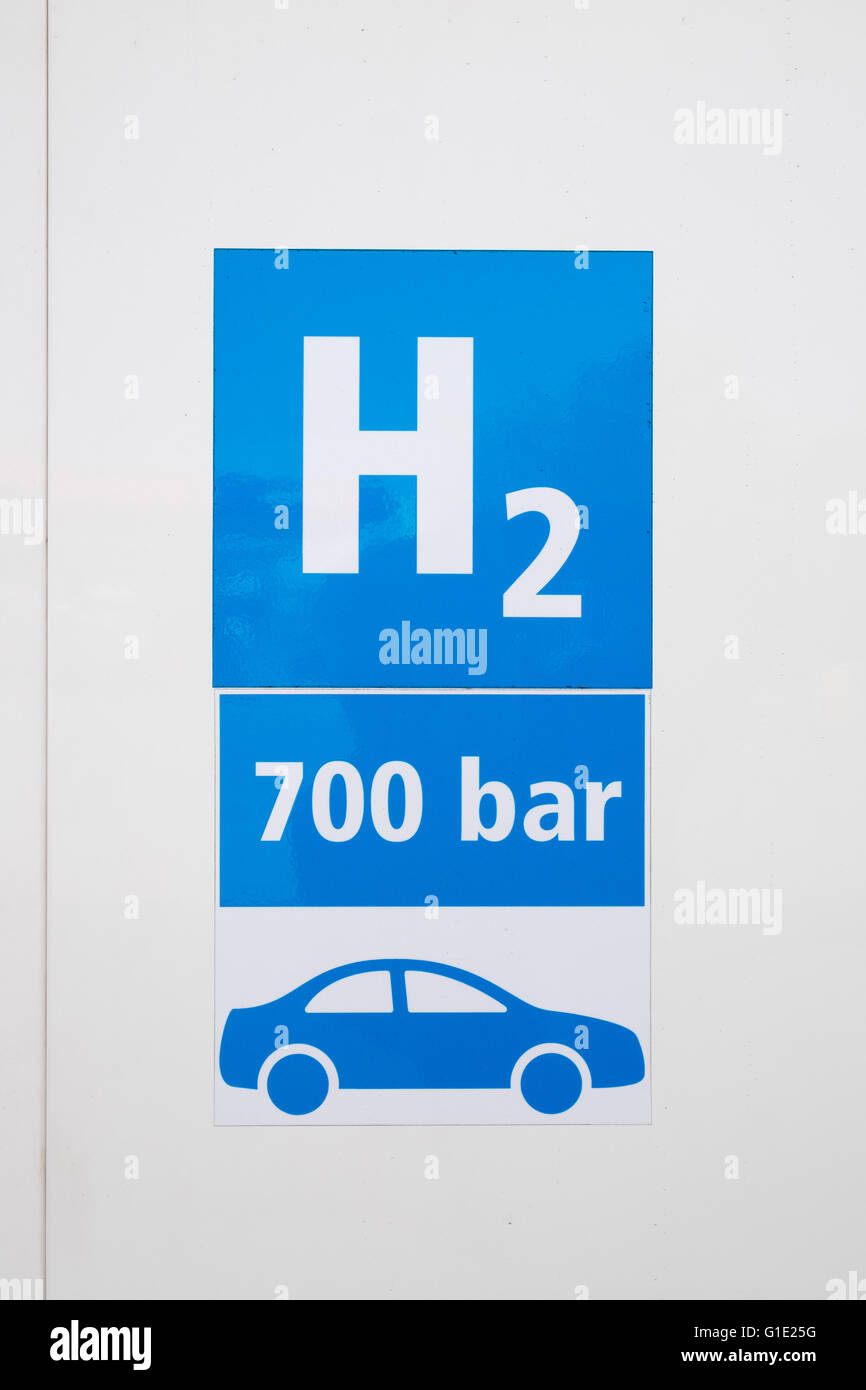 Wasserstoff Wasserstoff-Tankstelle von Total in Berlin Deutschland Stockfoto