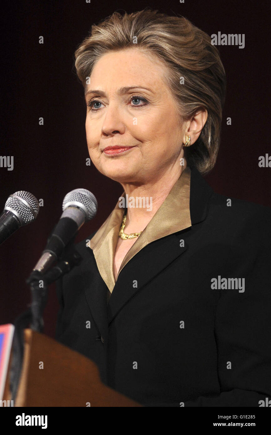 Hillary Clinton in New York, 20.02.2008 | Verwendung Weltweit/Picture alliance Stockfoto