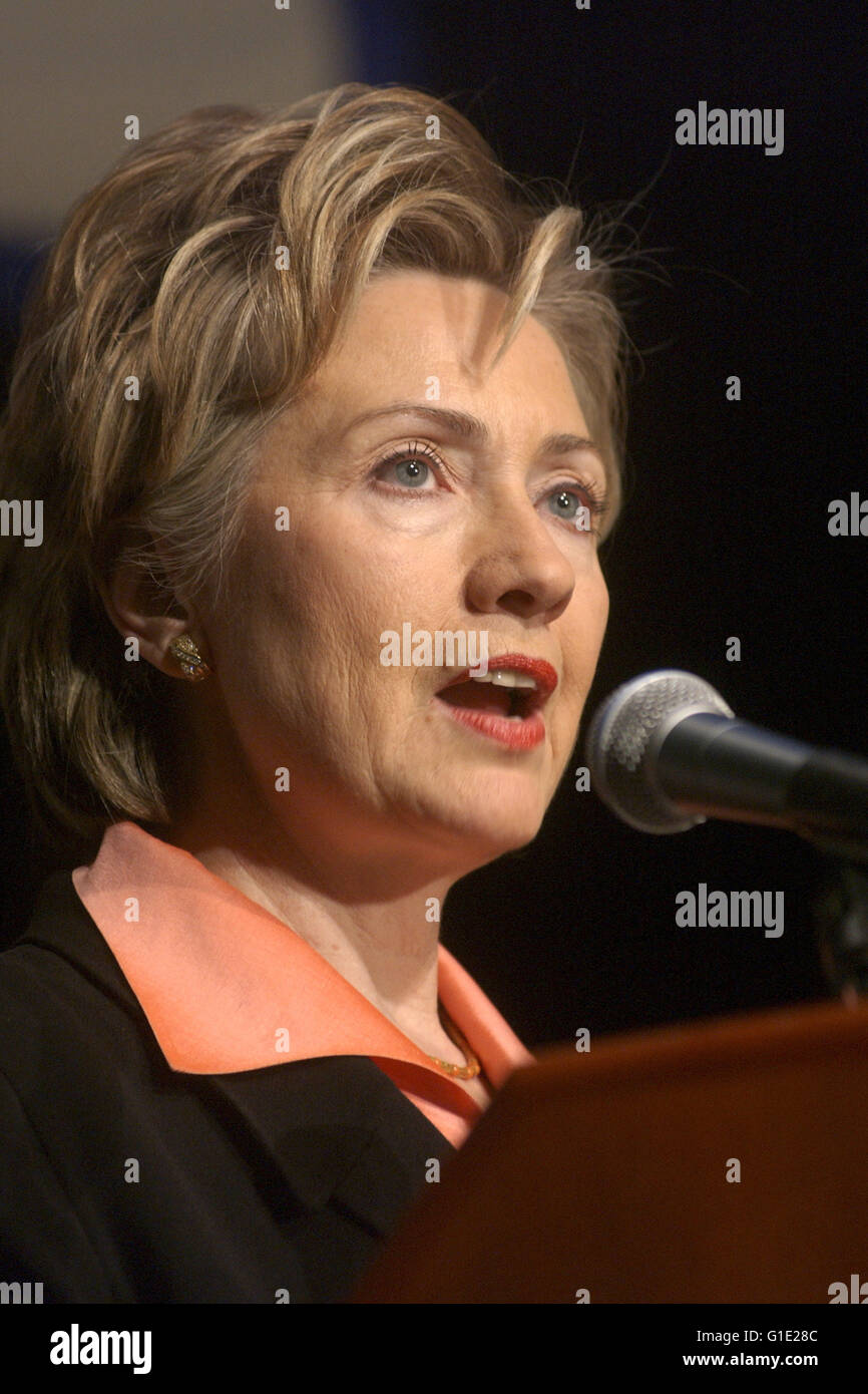 Hillary Clinton in New York, 13.06.2001 | Verwendung Weltweit/Picture alliance Stockfoto