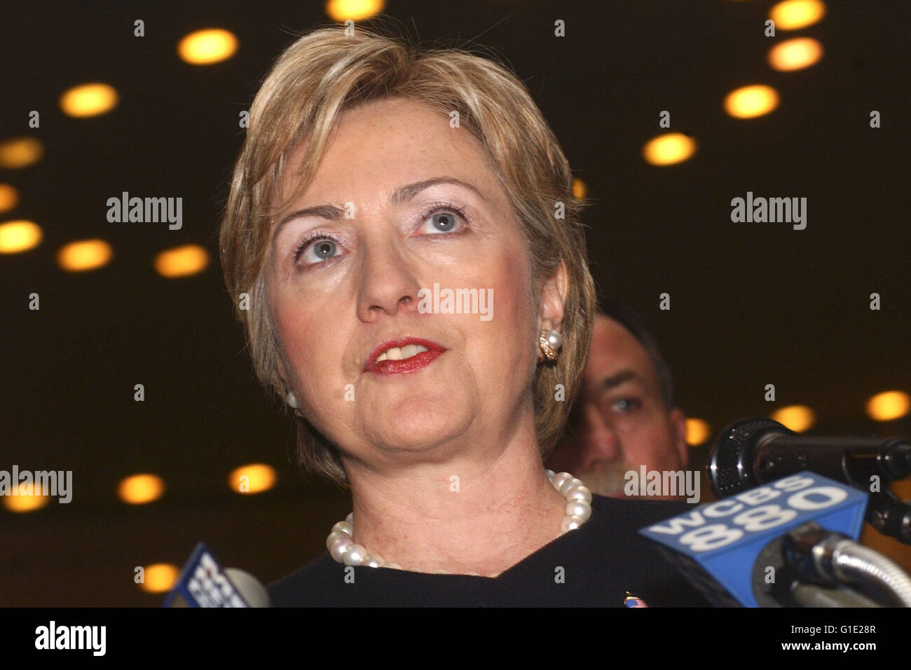 Hillary Clinton in New York, 29.10.2002 | Verwendung Weltweit/Picture alliance Stockfoto