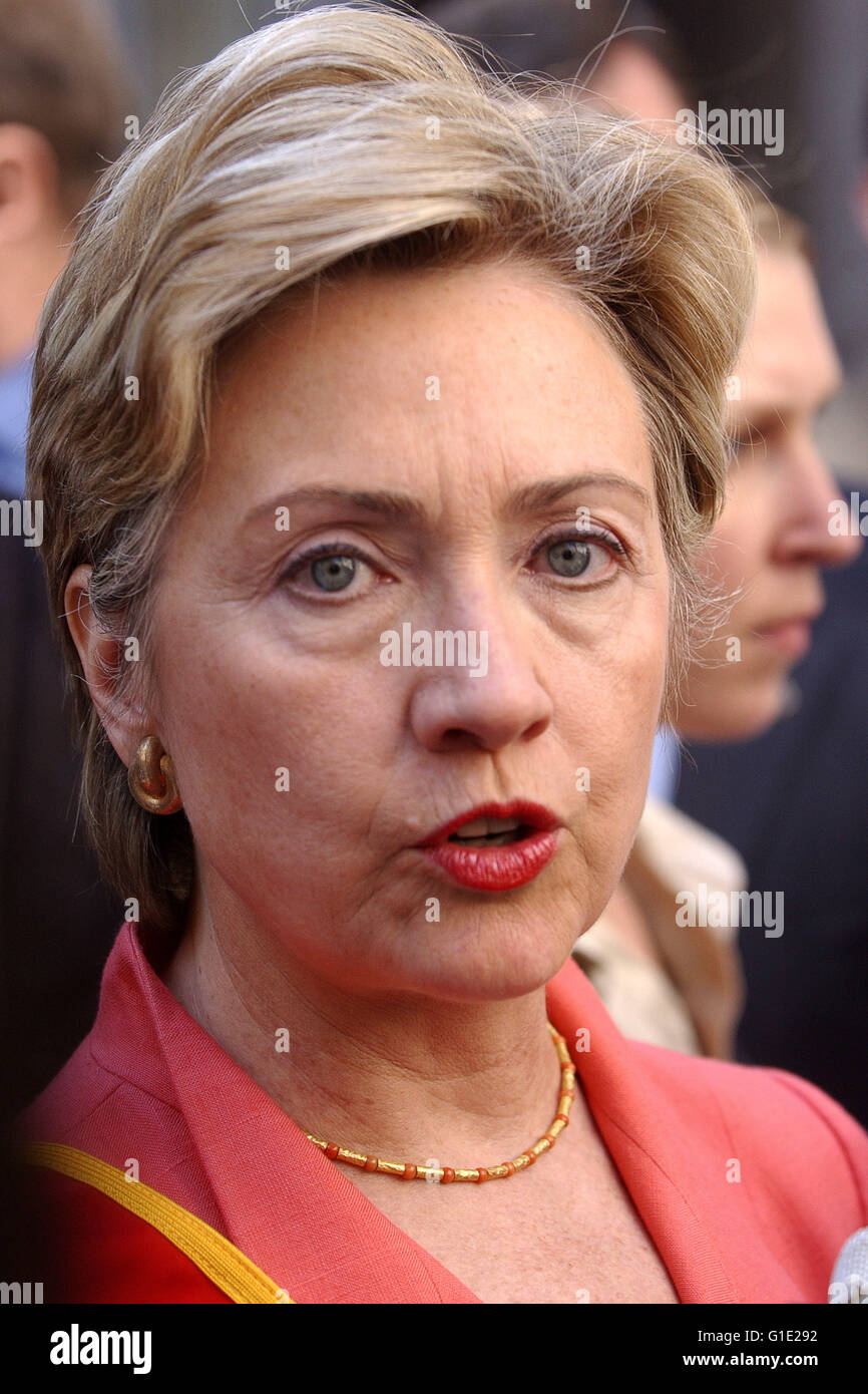Hillary Clinton in New York, 23.01.2002 | Verwendung Weltweit/Picture alliance Stockfoto