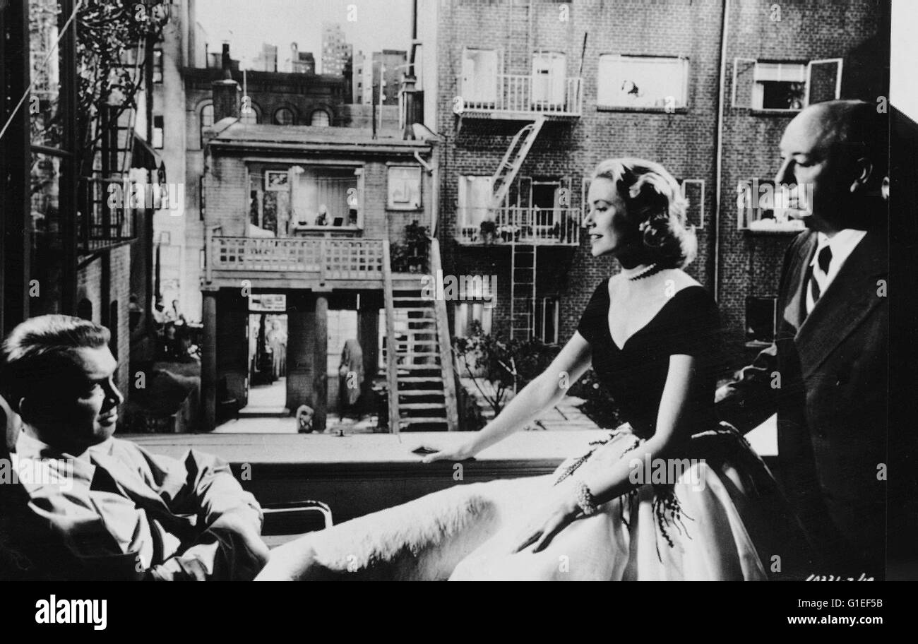 Fenster Zum Hof, Das / James Stewart / Grace Kelly / Alfred Hitchcock Bei den Dreharbeiten / Das