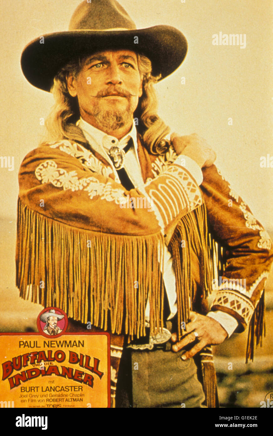 Buffalo Bill Und die Indianer sterben / Buffalo Bill und die Indianer oder Sitting Bull Geschichtsstunde / Paul Newman, Stockfoto