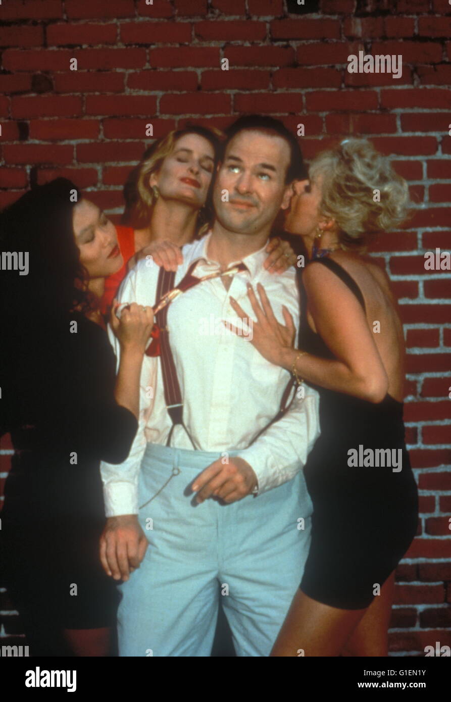 Von der Bank, Ein Baby / Corbin Bernsen, Stockfoto