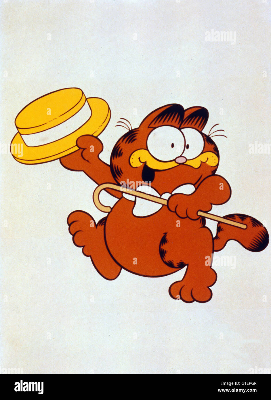Der Zeichentrickkater Garfield, USA 1980er Jahre. Animierte Katze "Garfield", USA der 1980er Jahre. Stockfoto