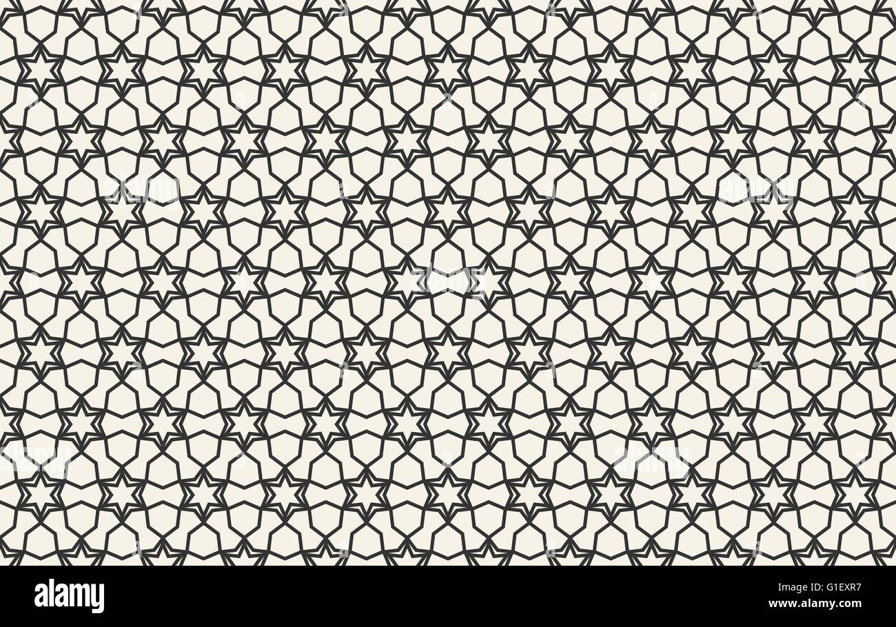 Arabische Tapetenmuster. Östlichen Muster. Vektor-Illustration von abstrakten nahtlose geometrische islamischen Tapetenmuster Stock Vektor