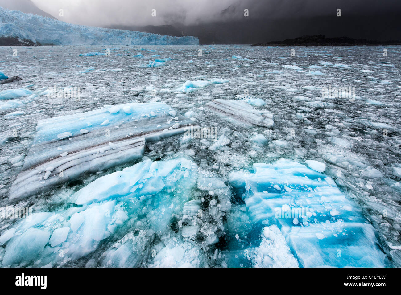 Amalia Gletscher oder Skua Gletscher Bernardo O' Higgins Nationalpark Patagonien Chile Stockfoto