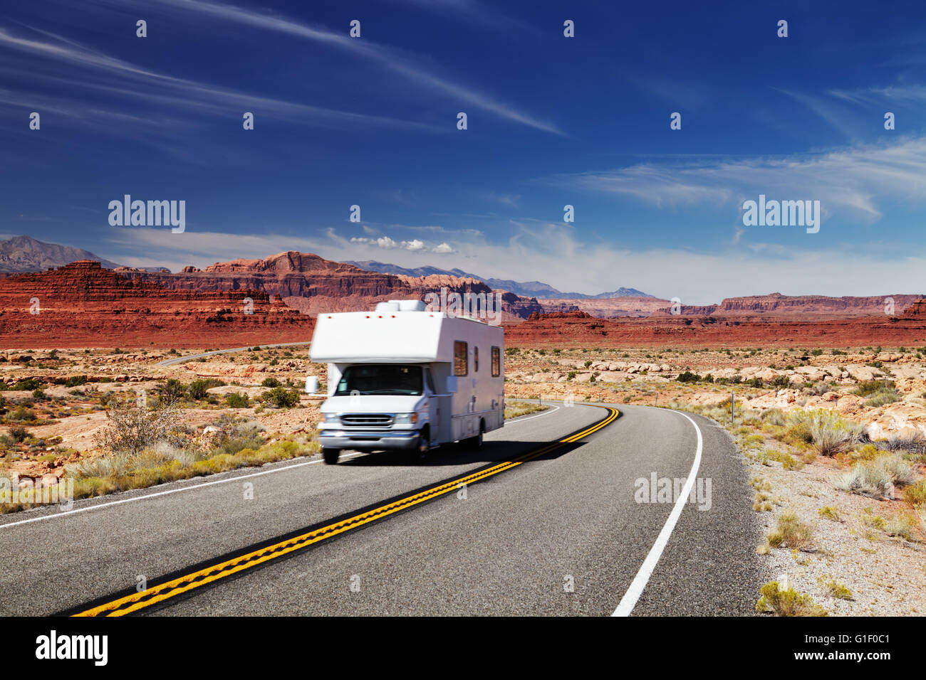Reisen mit dem Wohnmobil, Südwesten der USA, Utah Stockfoto