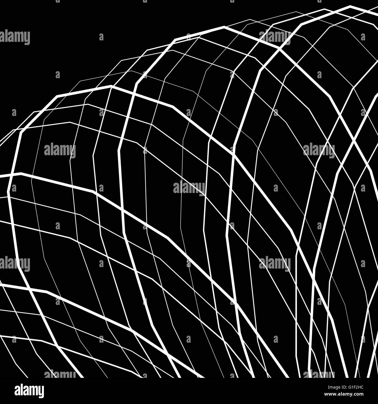 Quadratisches Format Hintergrund mit sich überschneidenden, eckigen Linien. Volle Motiv abgeschnitten, kann eingestellt werden. Stock Vektor