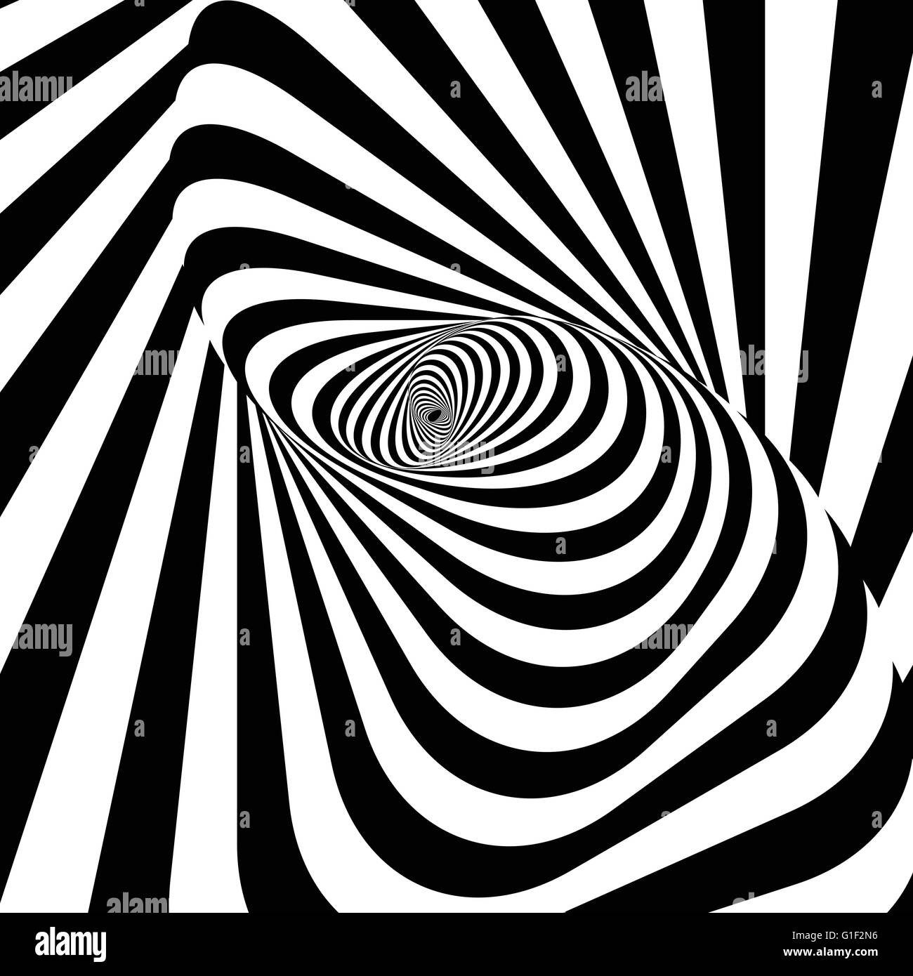 Abstrakt Streifen spiralförmig Hintergrundmuster, optische, Op-Art. Stock Vektor