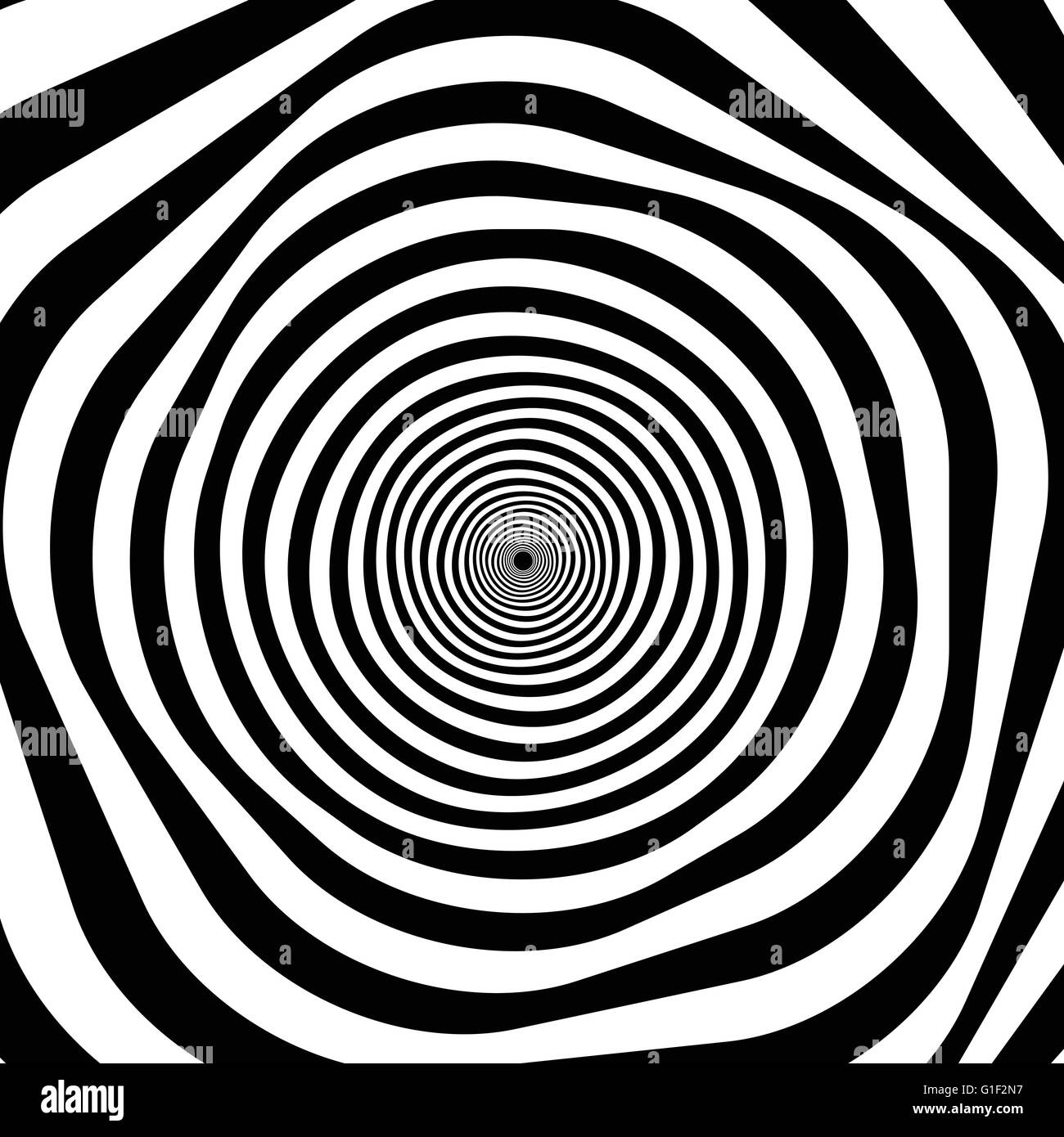 Abstrakt Streifen spiralförmig Hintergrundmuster, optische, Op-Art. Stock Vektor