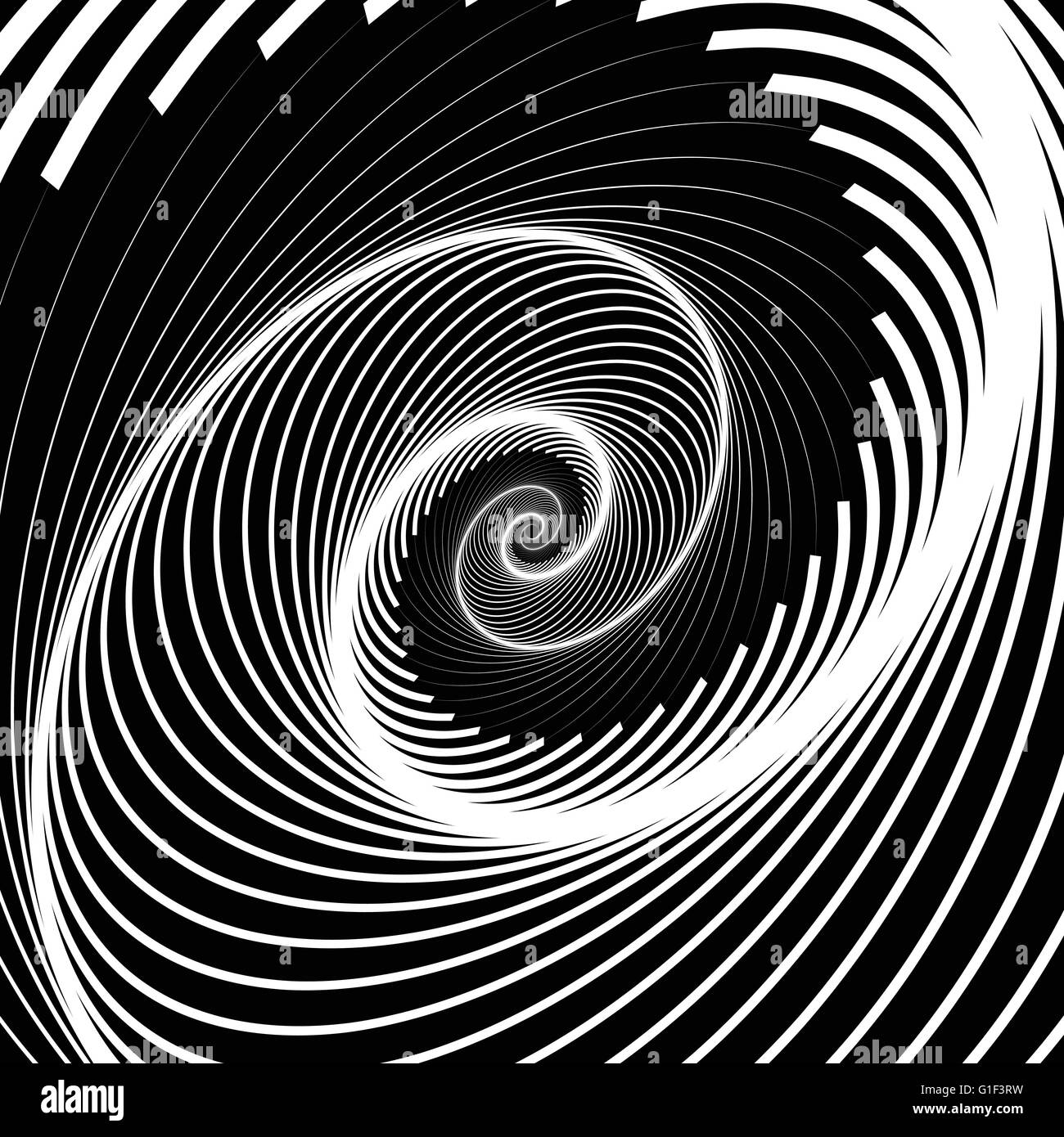 Spirale, Volute Hintergrund - rotierende strahlenden, konzentrische  Ellipse, ovale Formen. Schwarz / weiß Muster Stock-Vektorgrafik - Alamy