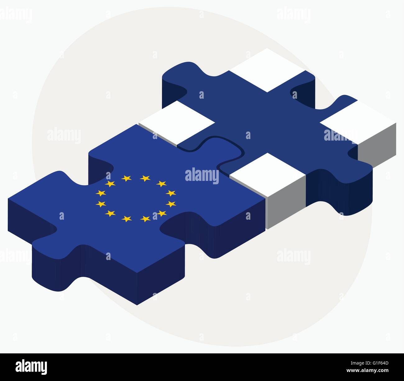 Vektorbild - EU und Finnland Fahnen in puzzle isolierten auf weißen  Hintergrund Stock-Vektorgrafik - Alamy