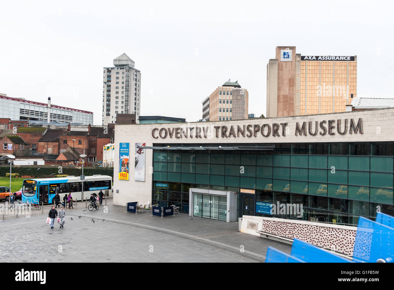 Die Coventry Transport-Museum, Millenium Place, Coventry, Westmidlands, Vereinigtes Königreich Stockfoto