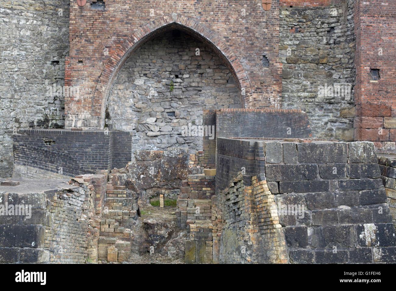 Blists Hill Hochöfen Coalbrookdale viktorianische Dorf Ironbridge Stockfoto