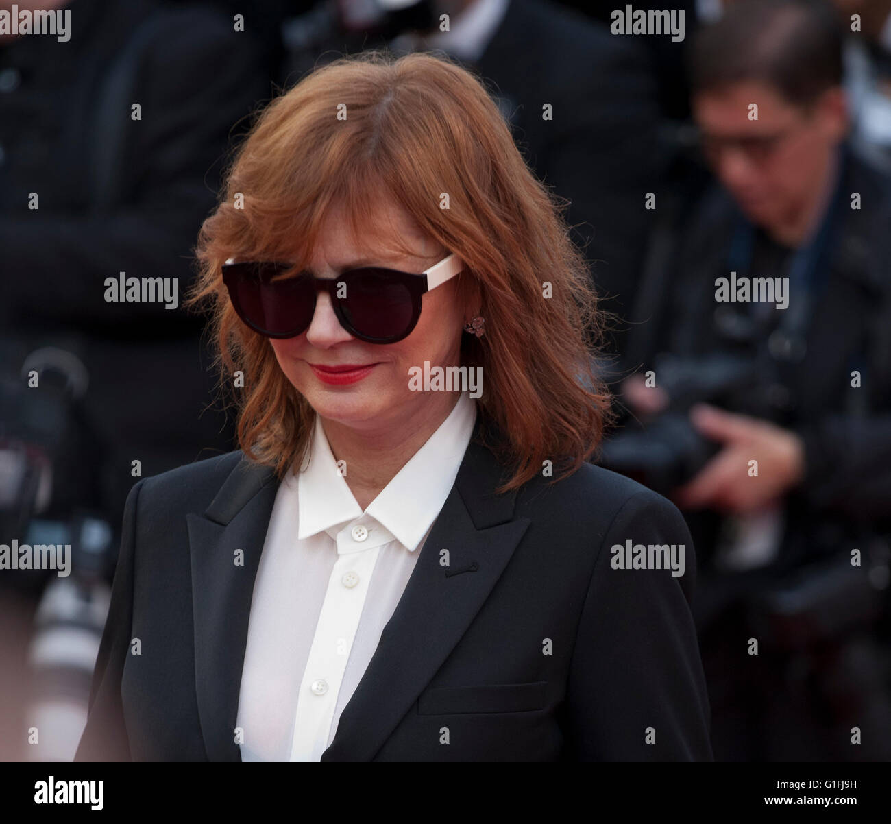 Schauspielerin Susan Sarandon an der Gala screening für Woody Allens Café Society Film und Eröffnungsfeier im 69. Cannes Film Fe Stockfoto
