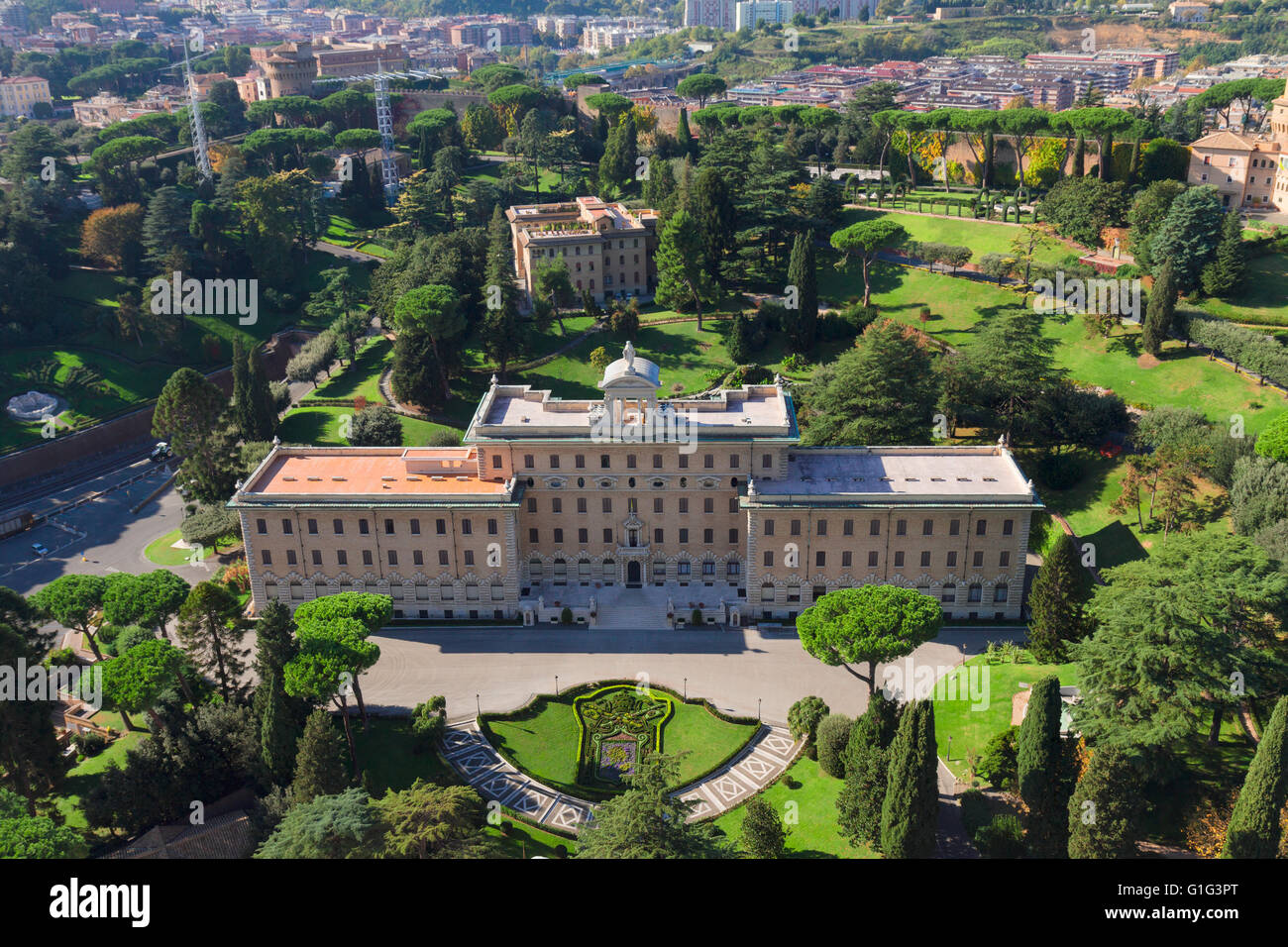 Vatikan Garten Blick Von Oben Stockfoto Bild 104231088 Alamy