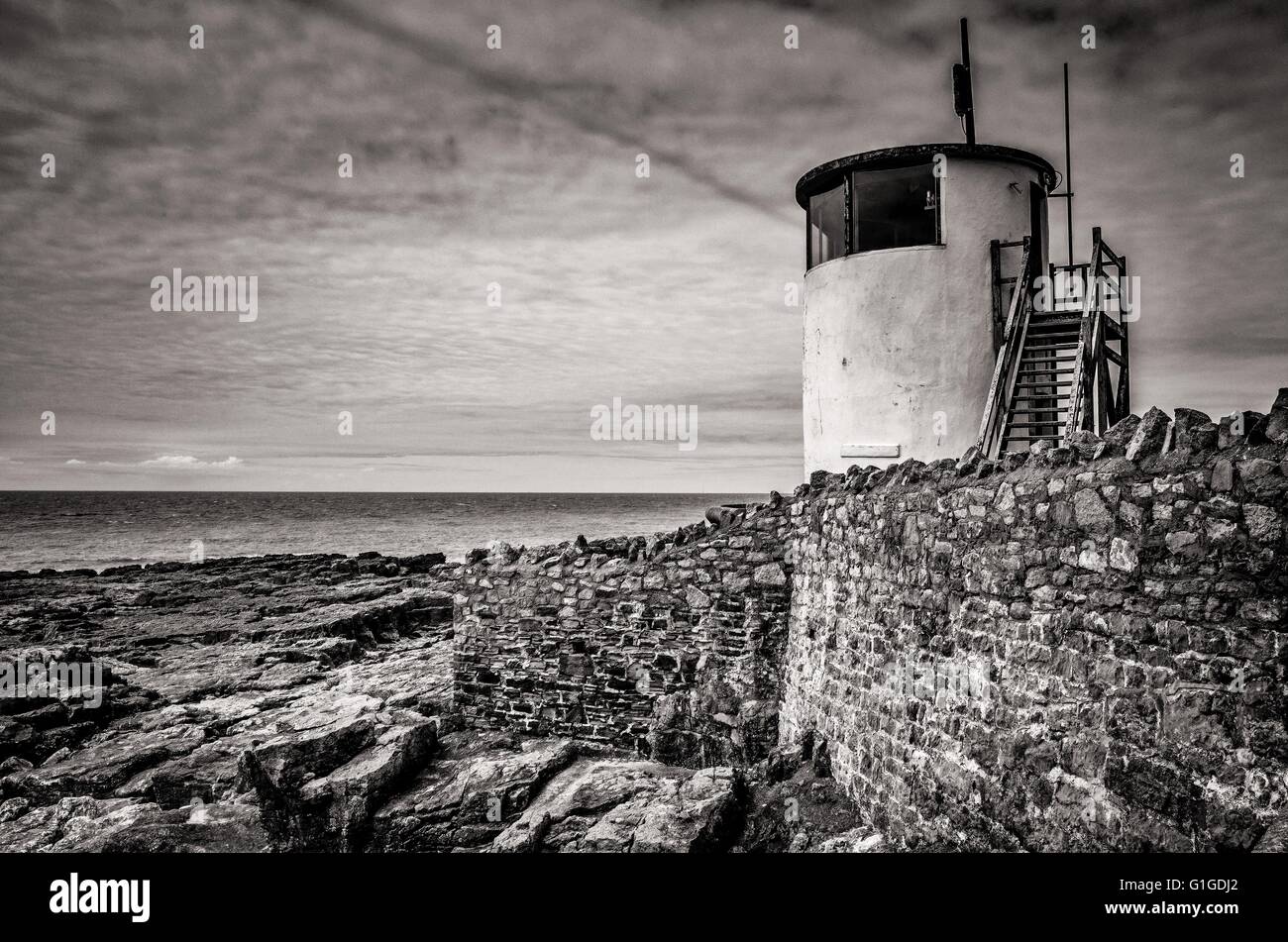 Am Meer Hafen von Porthcawl South Wales UK. Stockfoto