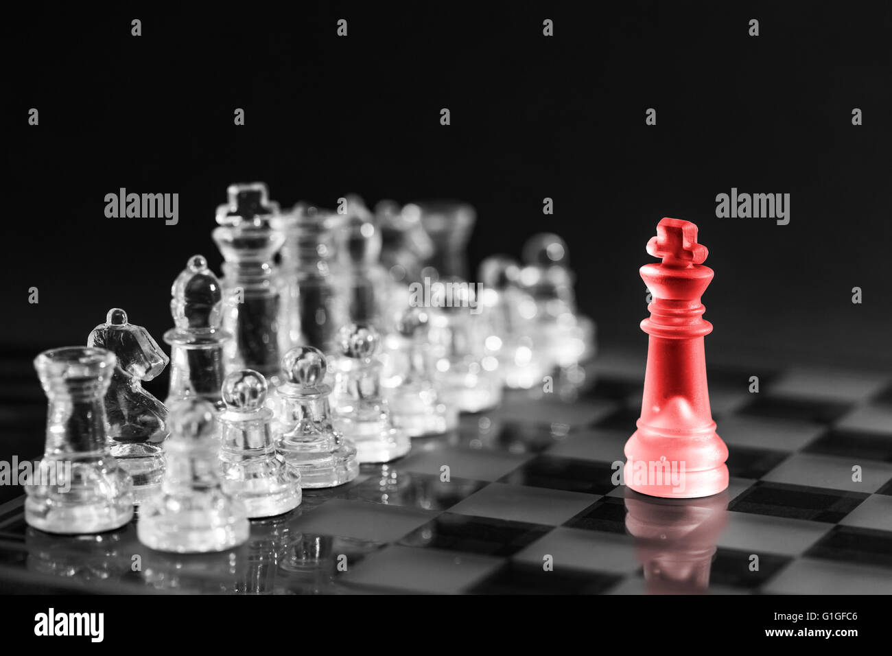 Schach Geschäftserfolg, Leadership-Konzept. Stockfoto