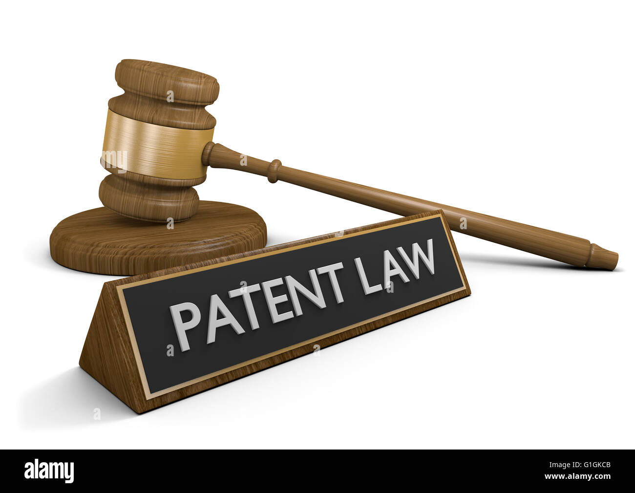 Patent Gesetze zum Schutz geistigen Eigentums, 3D rendering Stockfoto