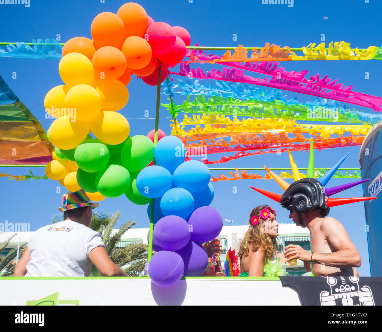 Maspalomas Gay Pride Parade. Maspalomas, Gran Canaria, Kanarische Inseln, Spanien