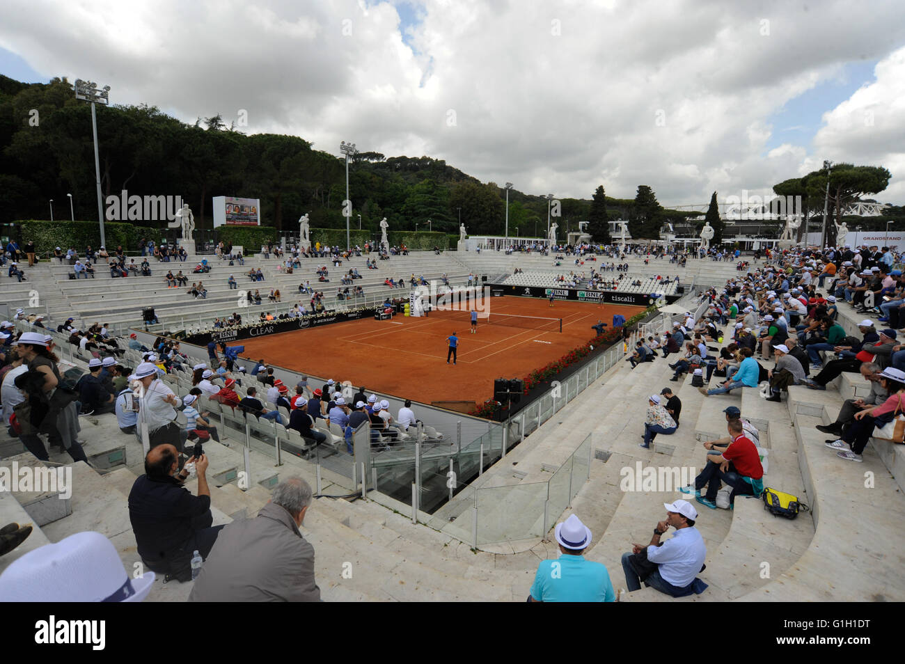 15.05.2016. Foro Italico, Rom, Italien. Finaltag beim BNL in Rom Masters-Tennisturnier.  Das Gericht Nicola Pietrangeli Stockfoto