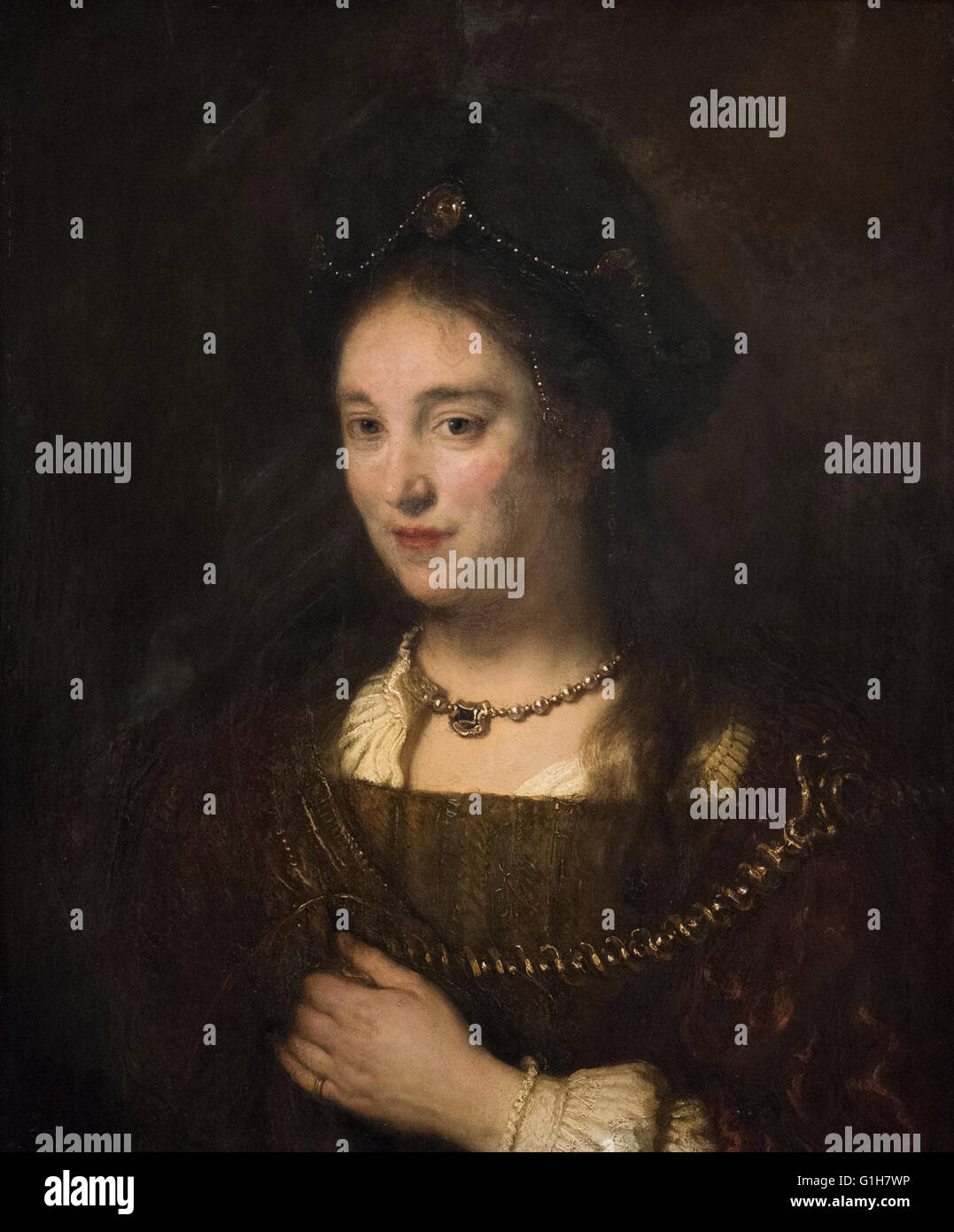 Rembrandt (1606 Leiden – 1669 Amsterdam), Saskia van Uylenburgh Frau des Malers, 1643. Stockfoto