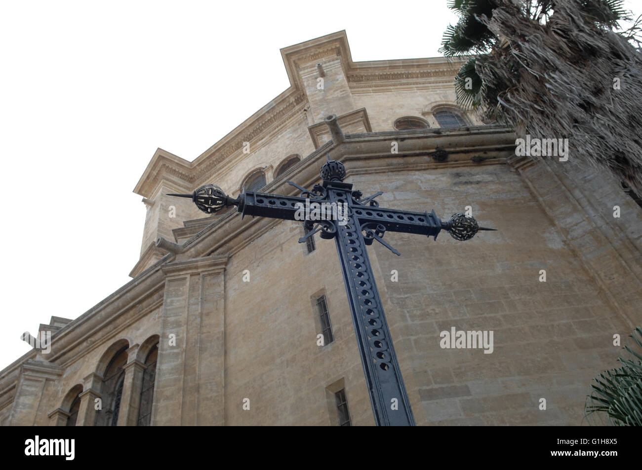 Kreuz, Erlösung neben Kathedrale von malaga Stockfoto