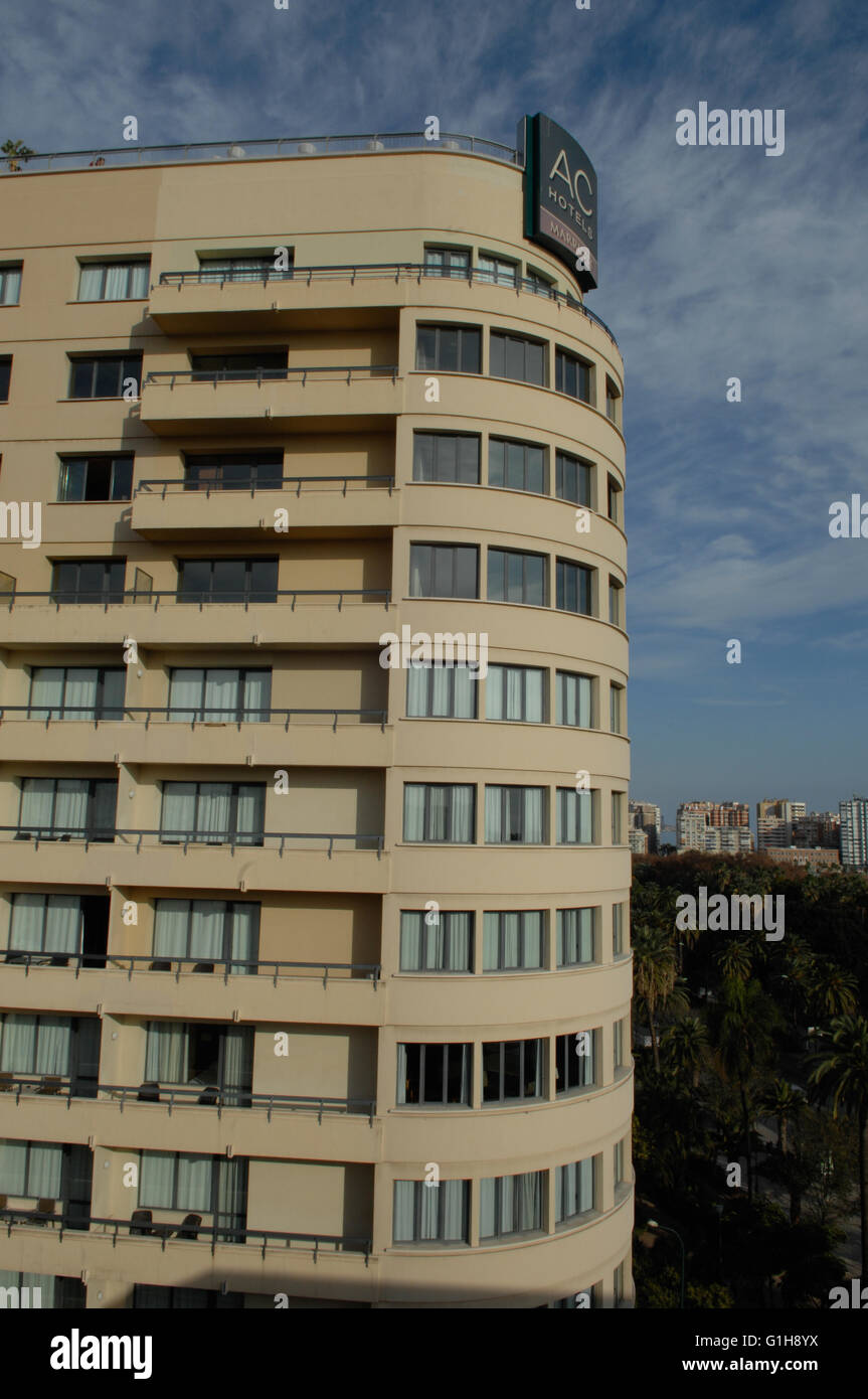 AC Hotel Malaga Palacio in Spanien Stockfoto